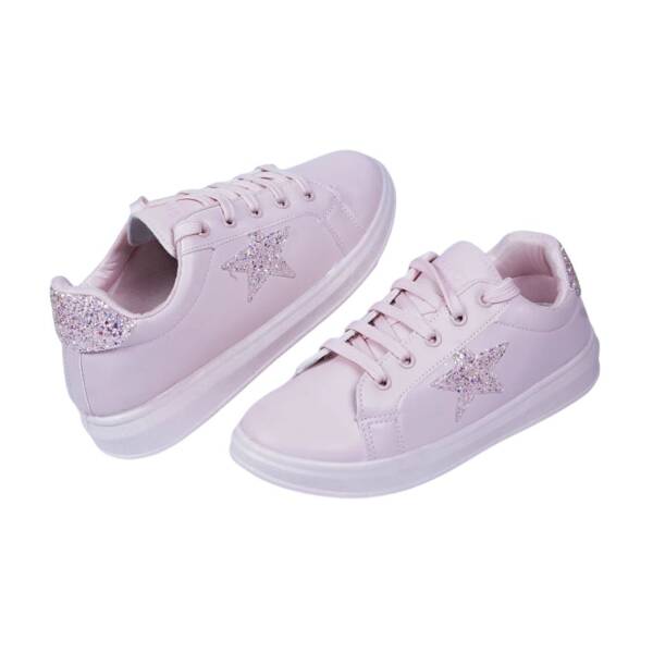 Pink laced sheakers